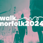 footprints behind a title of WalkNorfolk 2024